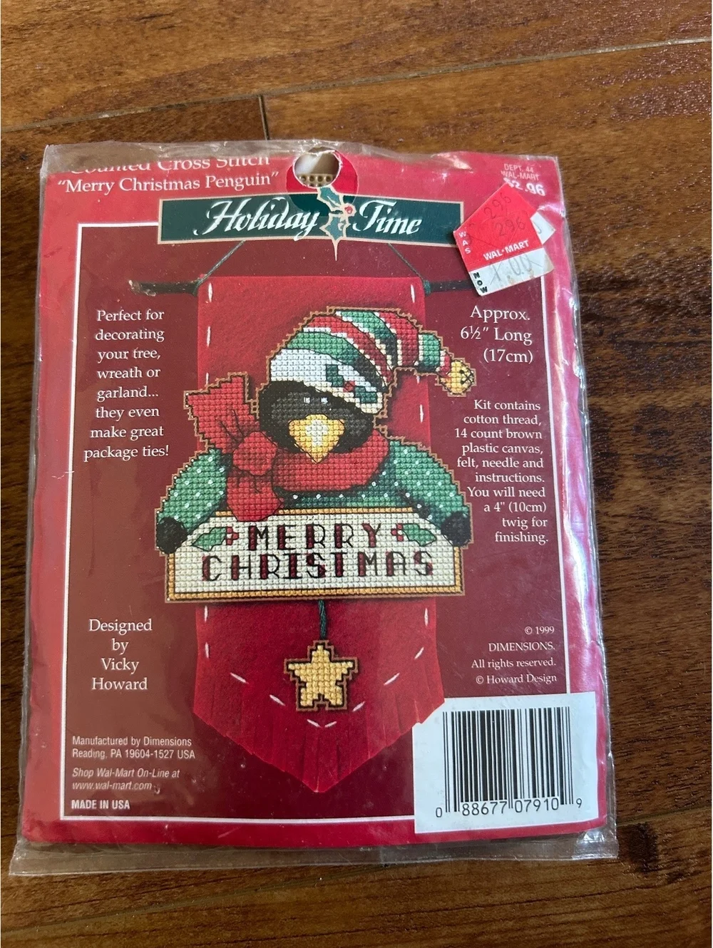 Set of 5 Vintage Counted Thread Cross Stitch Kits Holiday Ornaments